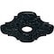 Ekena Millwork Peralta Ceiling Medallion (Fits Canopies up to 4 5/8"), 17 3/4"OD x 3 1/8"ID x 1"P, Night Shade CM17PENSF - alternate 2